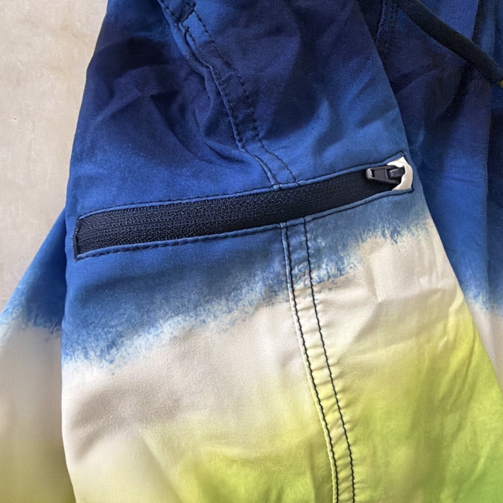 Speedo Mens Board Shorts Multicolor Blue Tie‎ Dye Lined Drawstring Pockets L - Picture 3 of 9